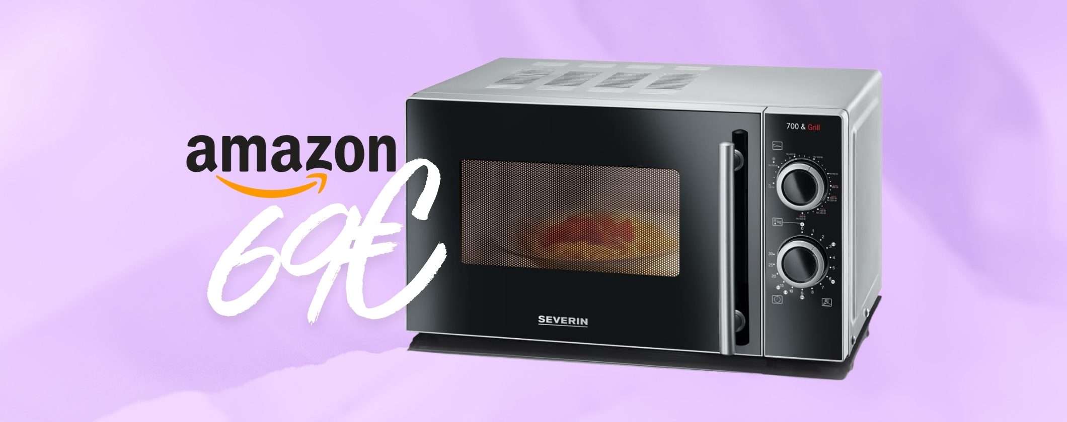 Forno a microonde Severin 2 in 1 da 700 W con grill e 9 livelli a soli 69€