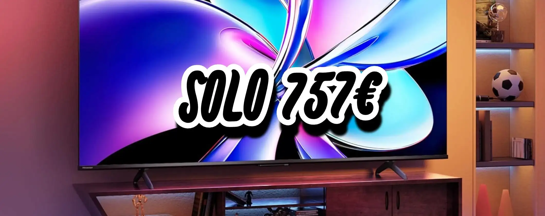 Grande intrattenimento? Mega Smart TV Hisense QLED 85