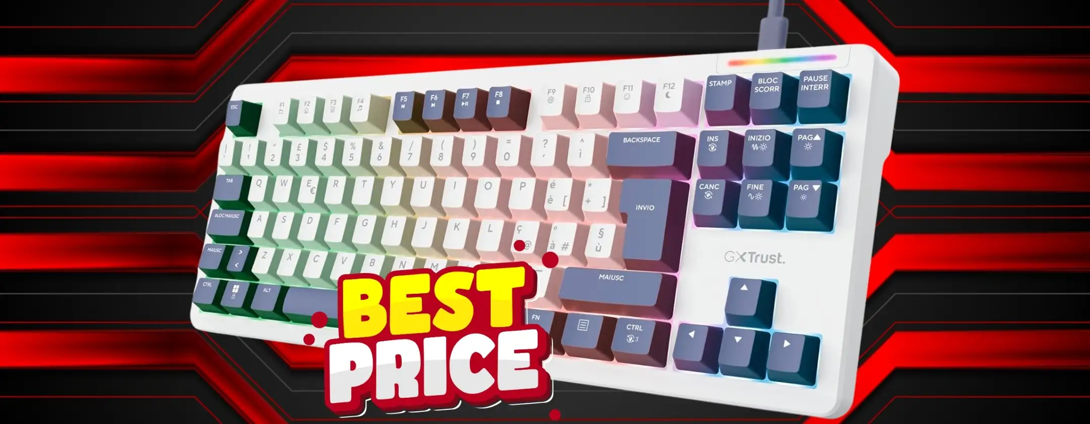 GXTrust 872 Xyra: tastiera da Gaming compatta per giocare da Pro