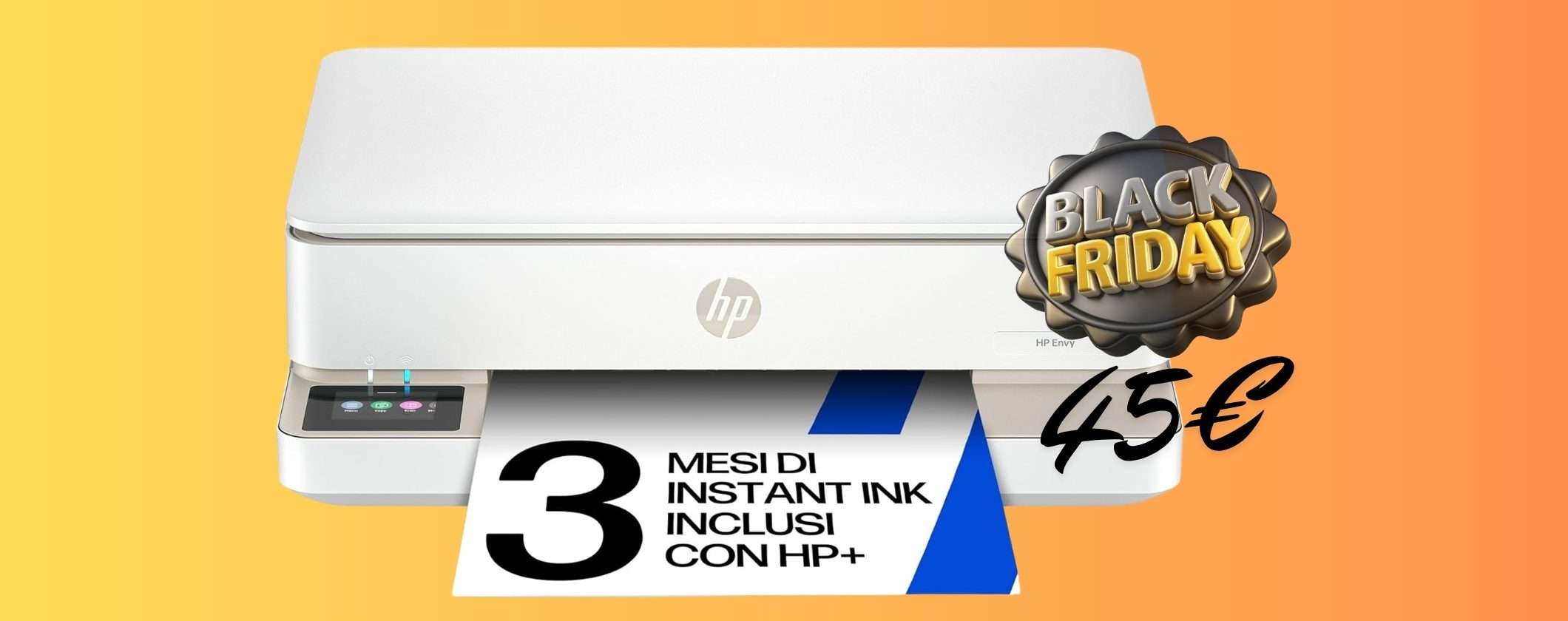 HP Envy 6120e: stampante multifunzione a soli 45€ al Black Friday Amazon
