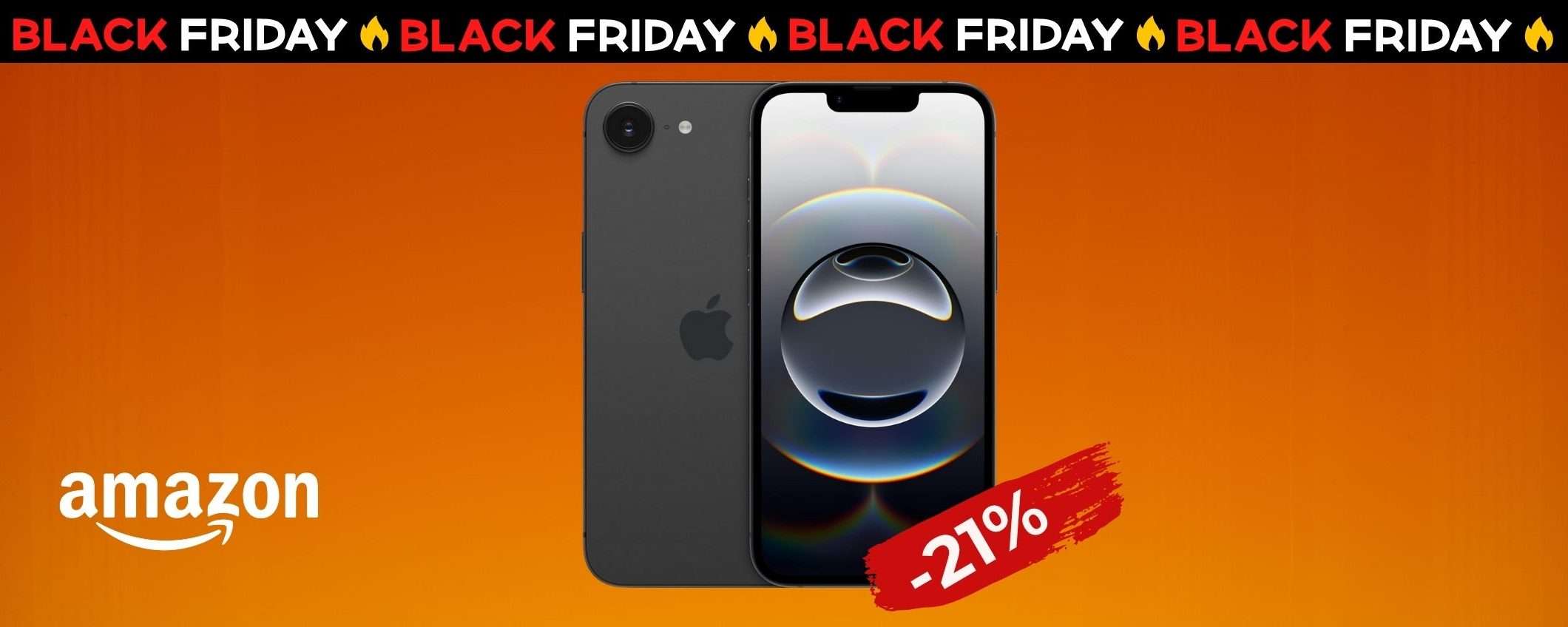 iPhone 16e in offerta Amazon (-21%): è il best-buy del Black Friday
