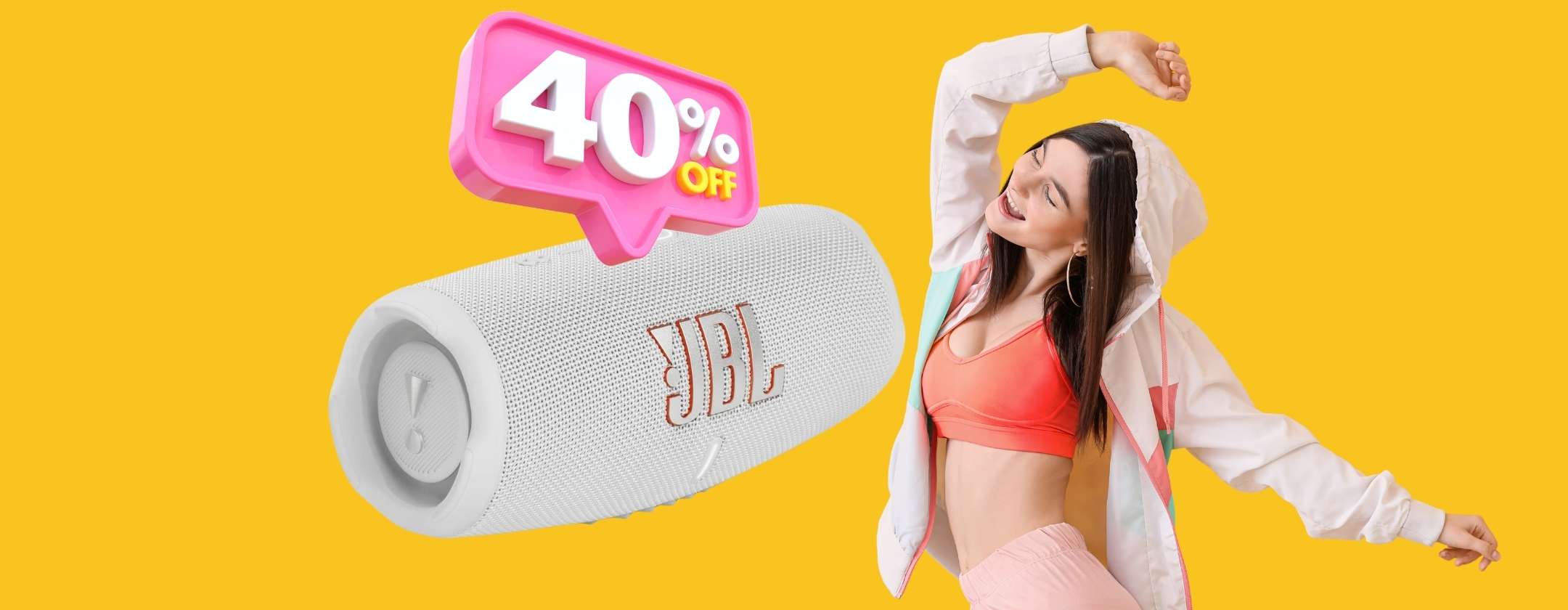 JBL Charge 5: speaker Bluetooth portatile impermeabile dal suono che esplode (-40%)
