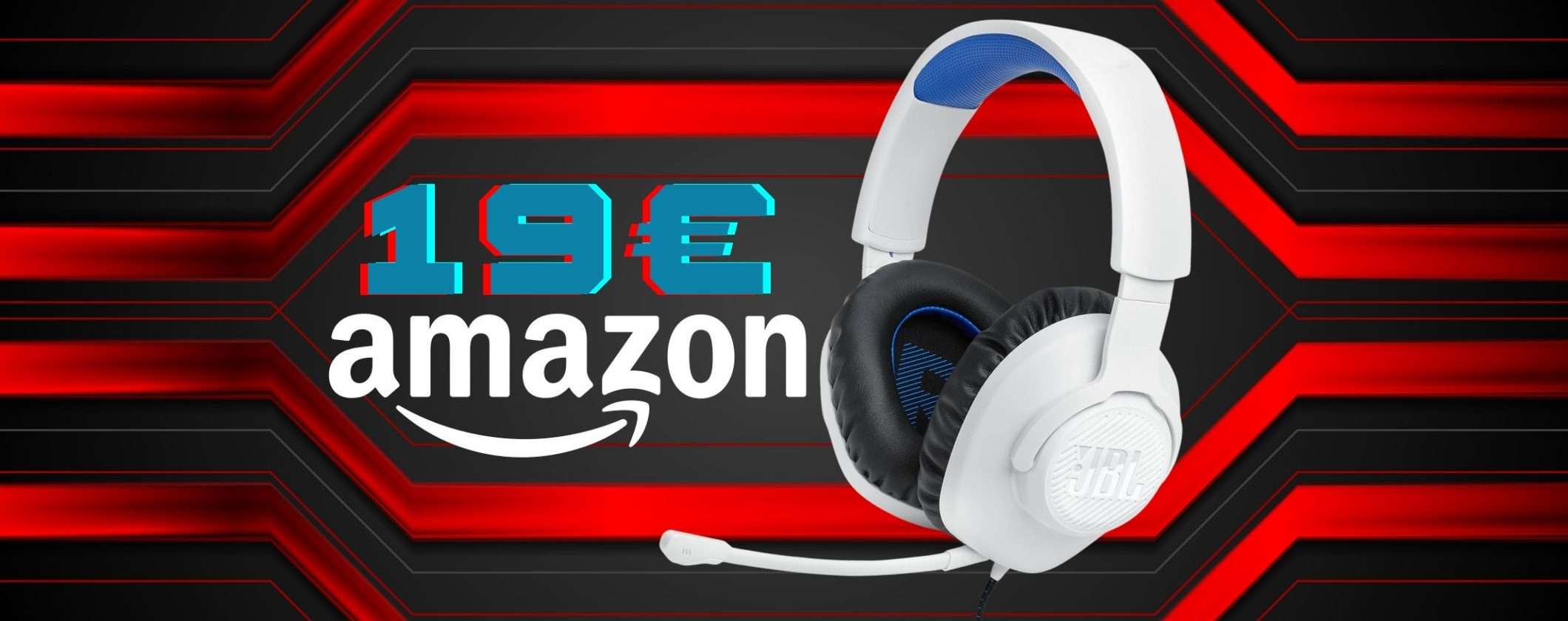 JBL Quantum 100P: cuffie da Gaming con microfono per PC e console a soli 19€