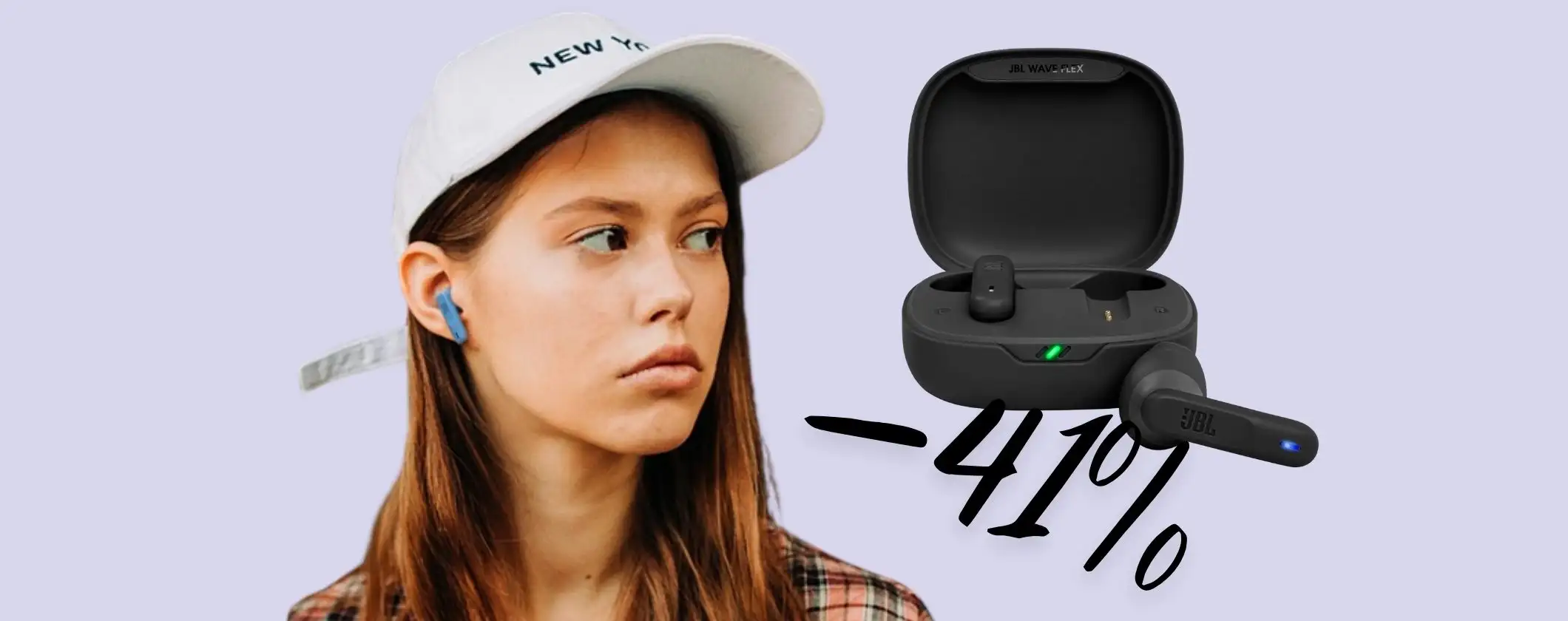 JBL Wave Flex: auricolari wireless eccezionali in sconto al 41% su Amazon