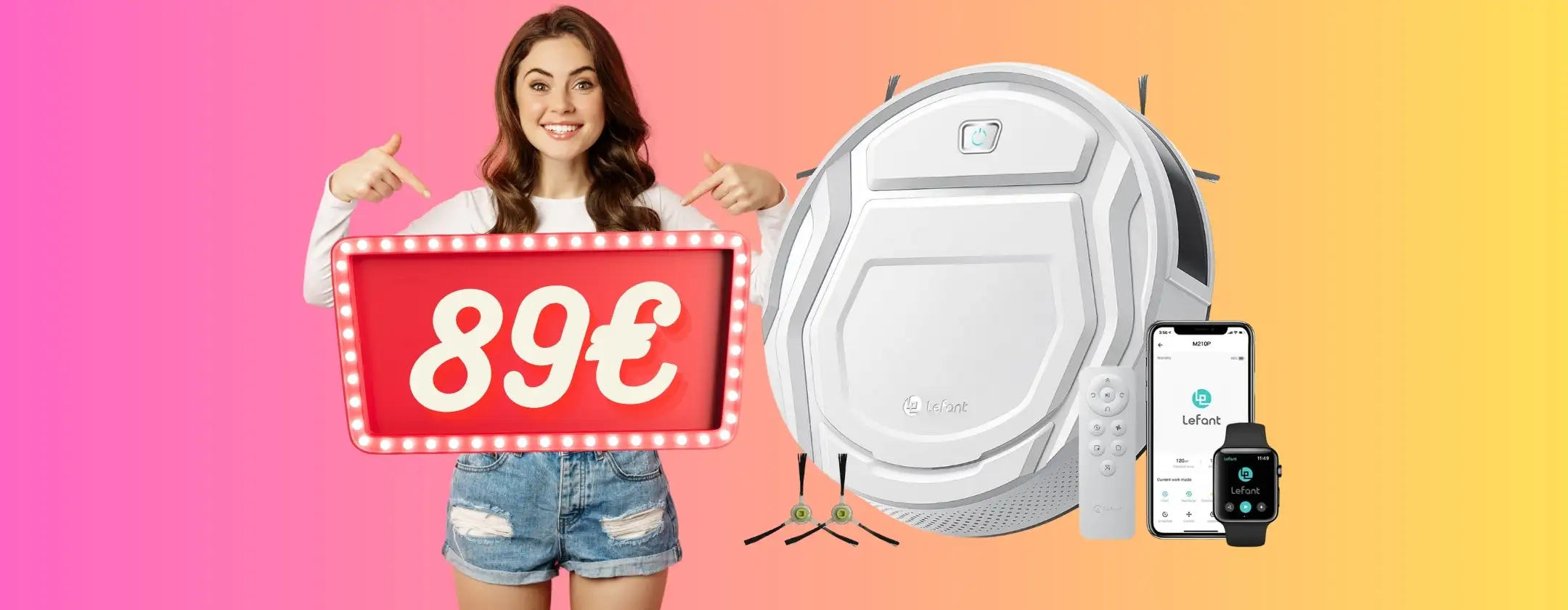 Lefant M210 è il robot aspirapolvere che ti fa risparmiare soldi e tempo (89€)