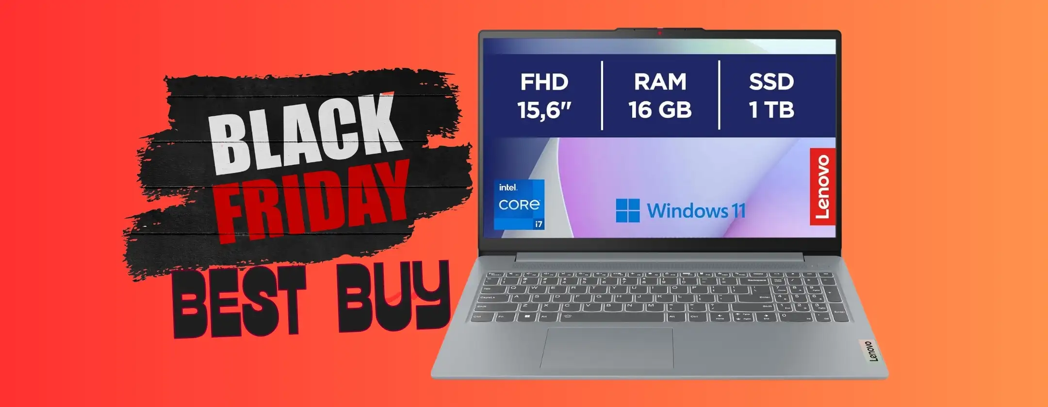 Lenovo IdeaPad Slim 3 con Intel Core i7 a 230€ in meno per il Black Friday