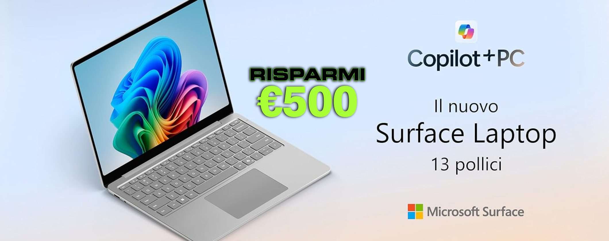 Microsoft Surface Copilot+ PC: RISPARMIA 500€ al Black Friday Amazon