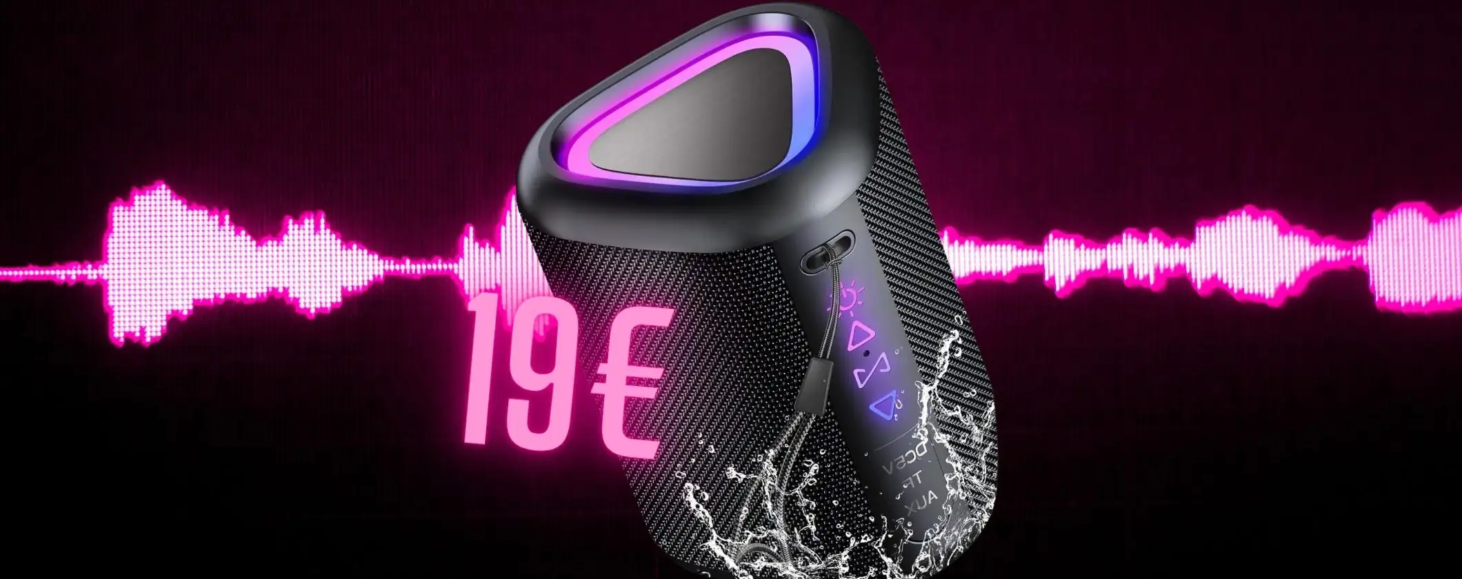 Mini cassa Bluetooth impermeabile dal suono potente oggi a soli 19€