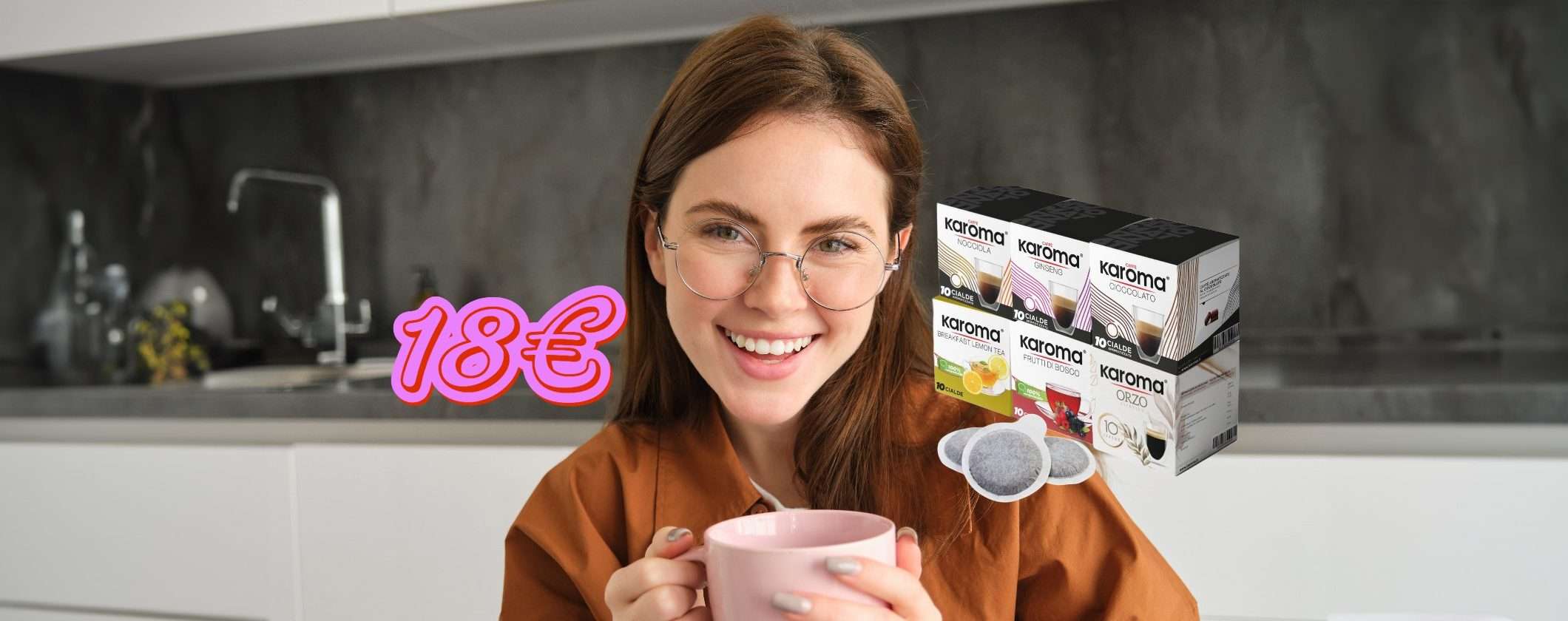 Mix 60 Cialde 6 Gusti Karoma a soli 18€ con coupon Amazon