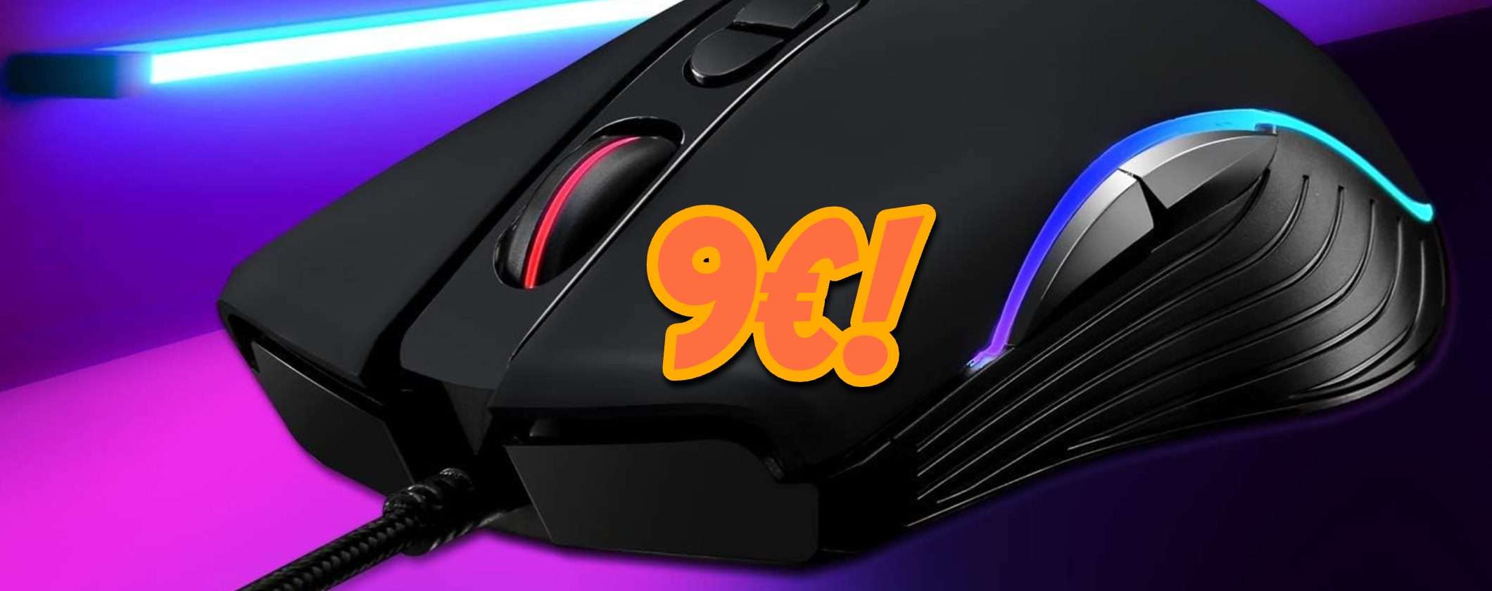 Mouse Ottico Gaming con DPI fino a 6400 in OFFERTA a soli 9€ su Amazon