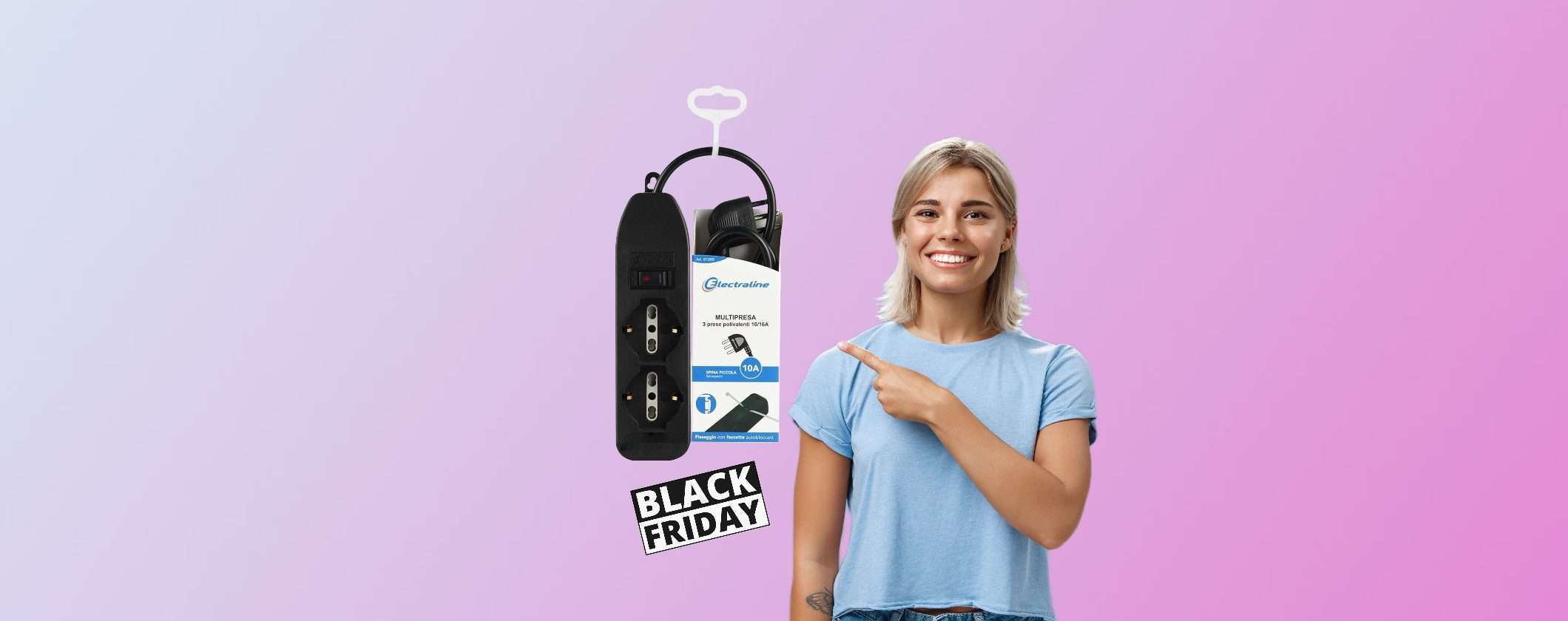 Multipresa Electraline 6 Posti a metà prezzo al Black Friday Amazon (7€)