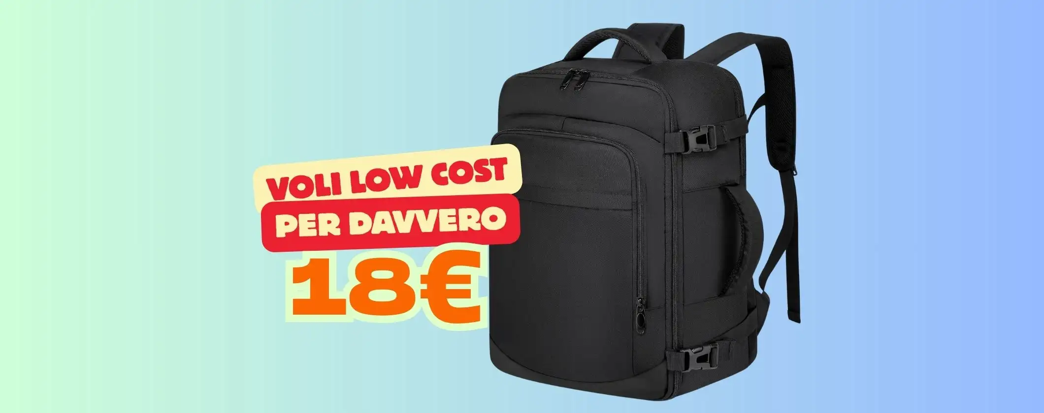 Niente più costi nascosti su voli Ryanair con questo zaino da viaggio a soli 18€