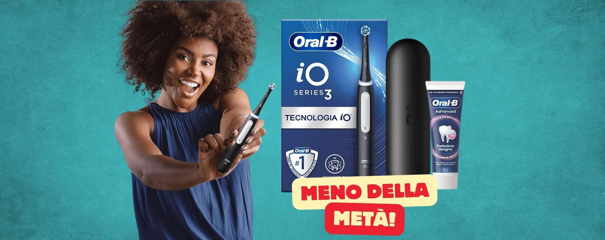 Oral-B iO 3: lo spazzolino elettrico più acquistato ora in promo a meno della metà