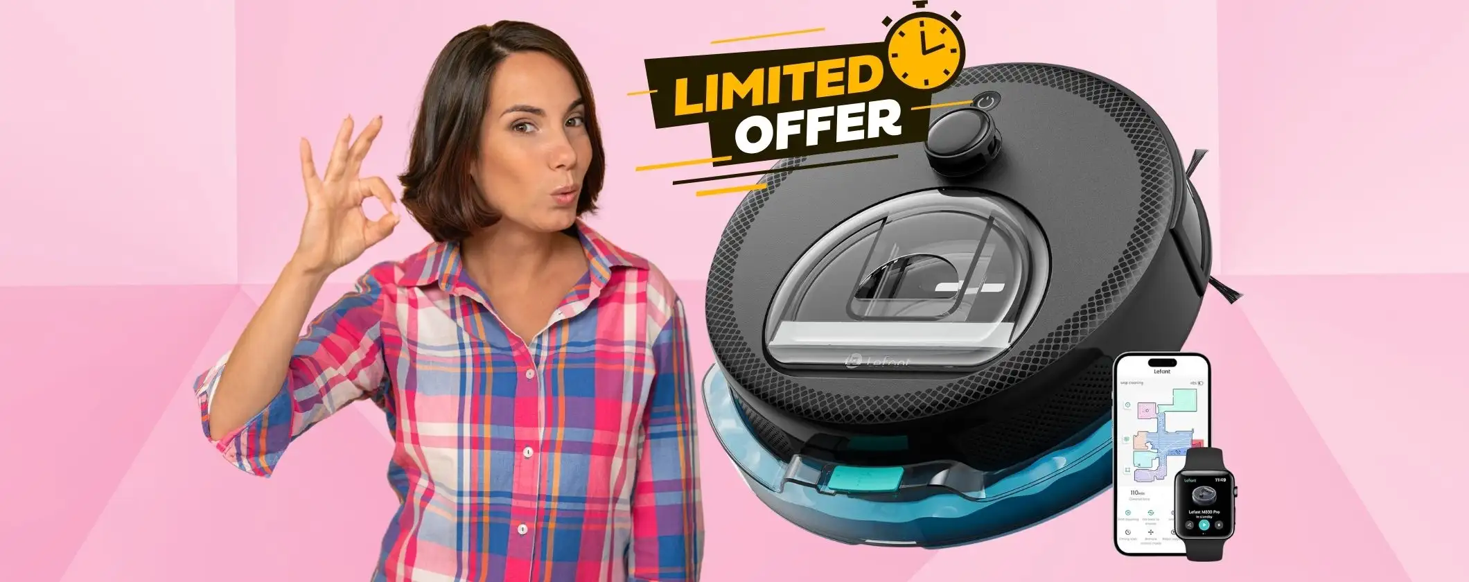 Pavimenti splendenti senza alzare un dito con LEFANT M330 Pro in sconto assurdo (-74%)
