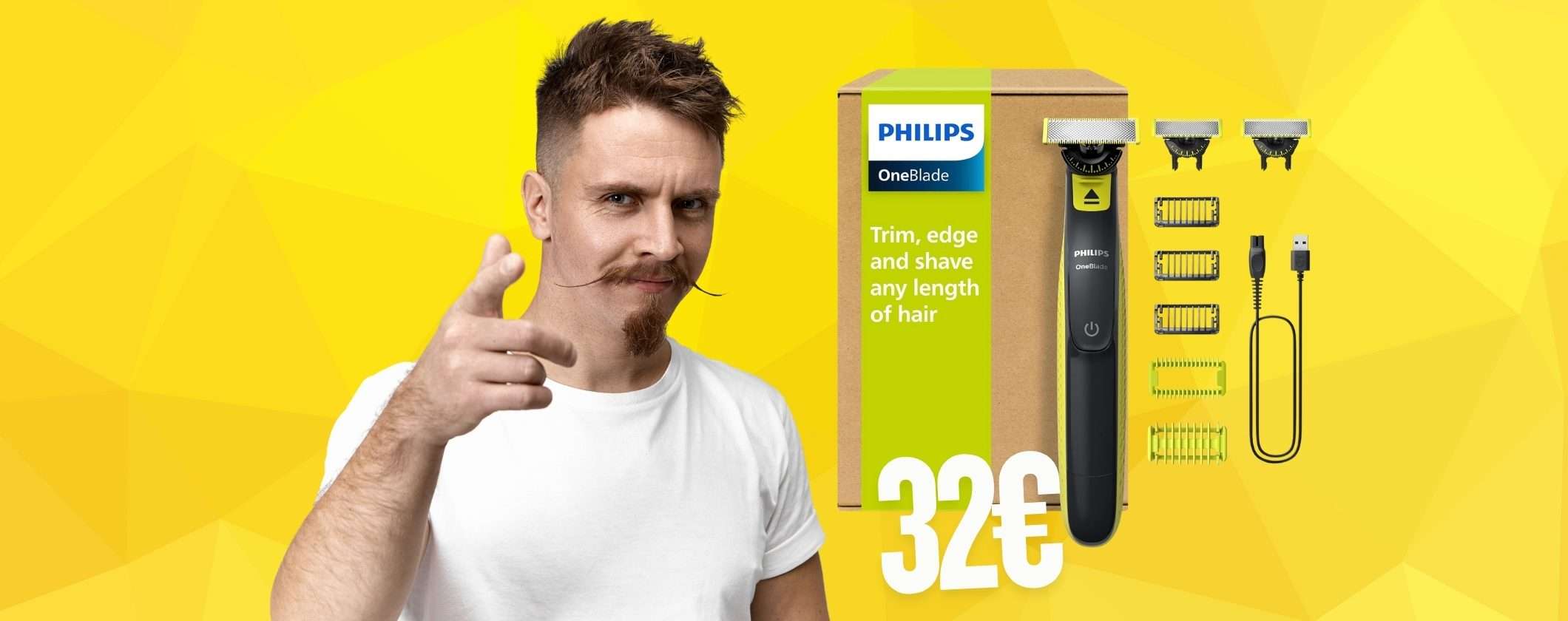 Philips OneBlade 360: il rasoio elettrico più amato in sconto al 43% è tuo a 32€