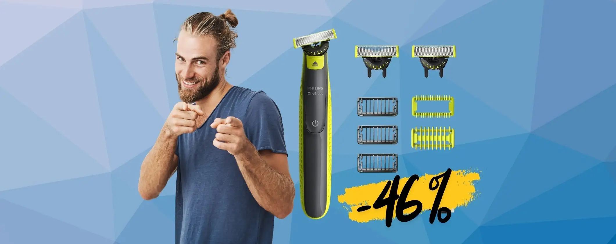 Philips OneBlade 360: il regolabarba che tutti vogliono in offerta al 46%