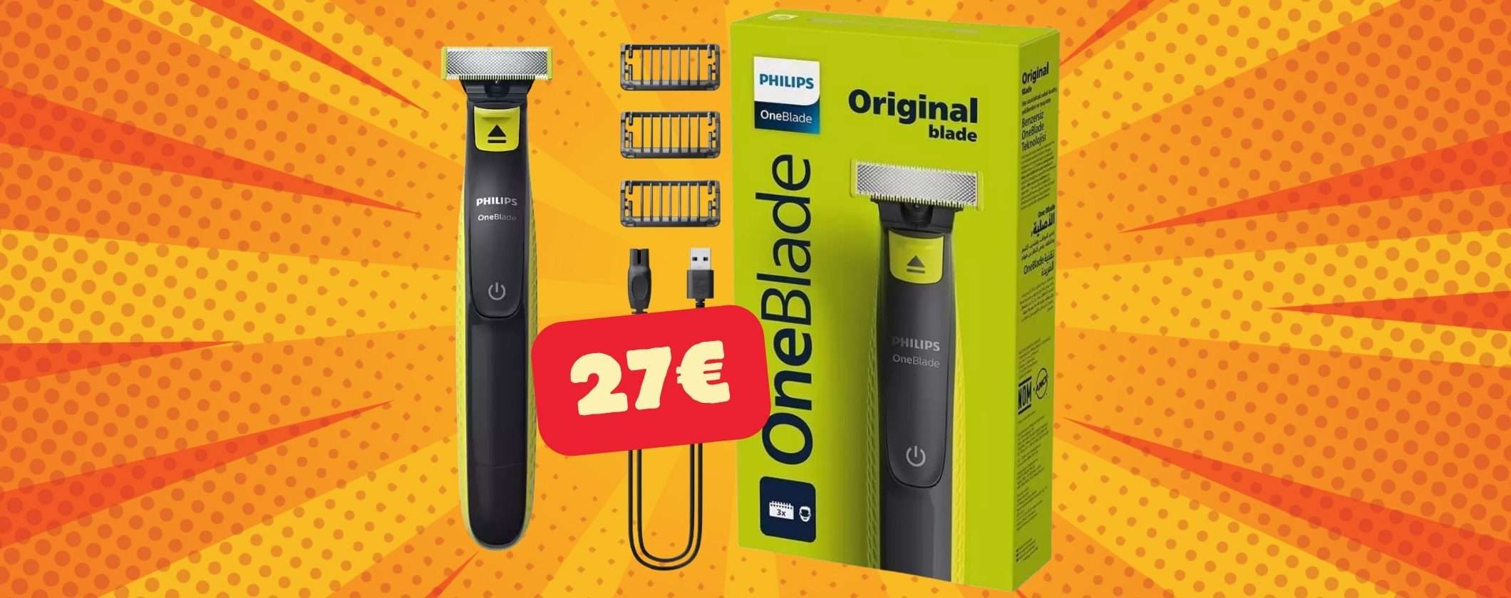 Philips OneBlade: rasatura perfetta con lame che non irritano la pelle (27€)