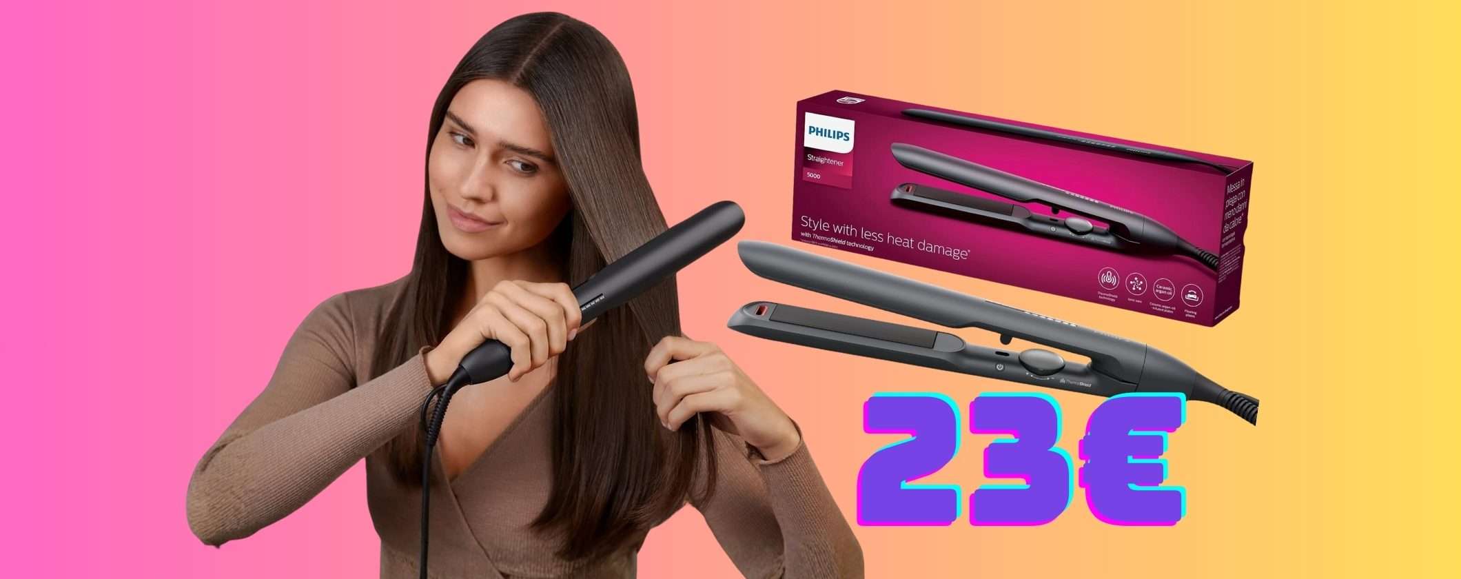 Piastra per capelli Philips serie 5000 al minimo storico, solo 23€ su Amazon