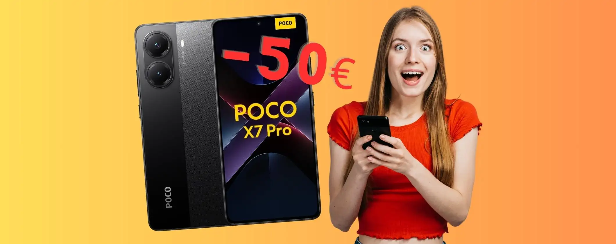POCO X7 Pro (12/512GB) con HyperCharge da 90W e batteria da 6000mAh (-50€)