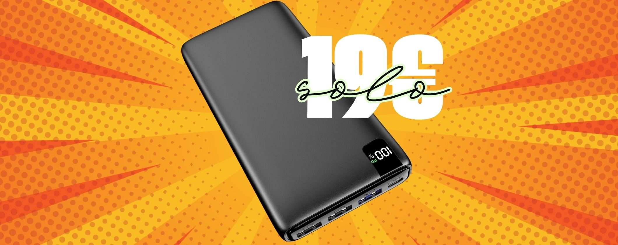 Power Bank da 26800mAh ultra slim e con 4 uscite oggi tuo a 19€