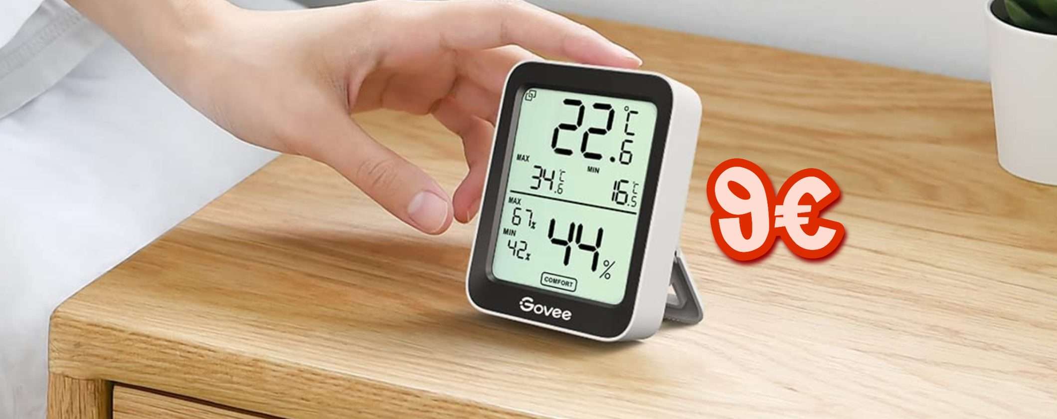 Questo Termometro per temperatura e umidità smart costa solo 9€ al Black Friday di Amazon