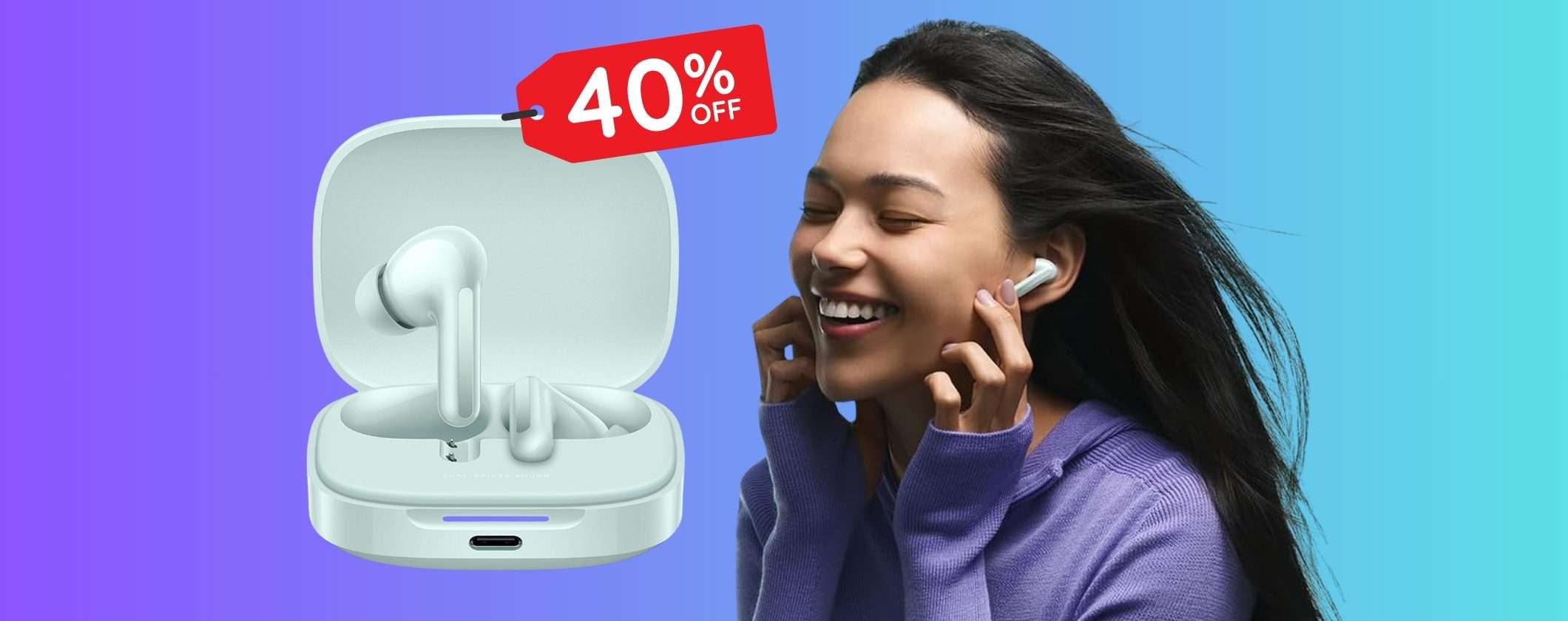 Redmi Buds 6: auricolari wireless dal suono immersivo ora al 40% in meno