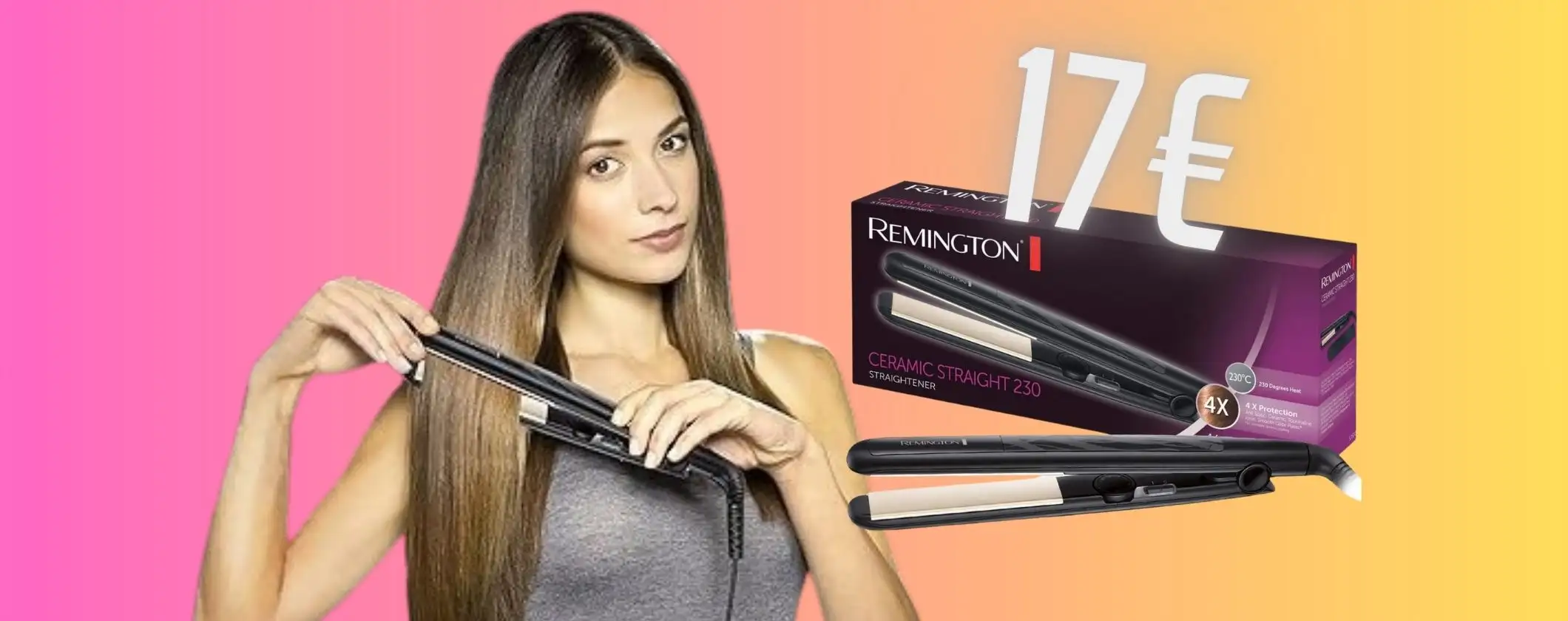 Remington: piastra per capelli con rivestimento in ceramica a soli 17€