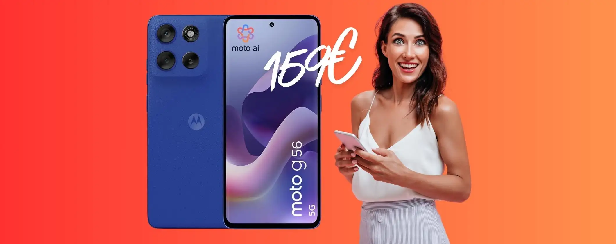 Sconto spaventoso del 41% per il mid-range Motorola moto g56 ora a soli 159€