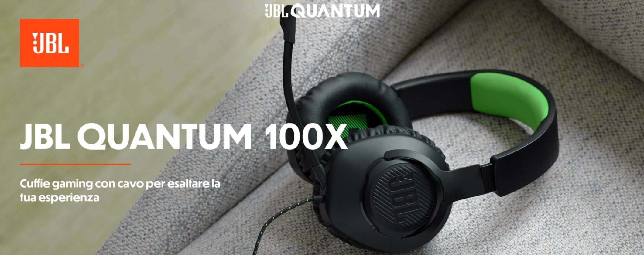 Solo 19€ per le Cuffie Gaming JBL Quantum 100X su Amazon!