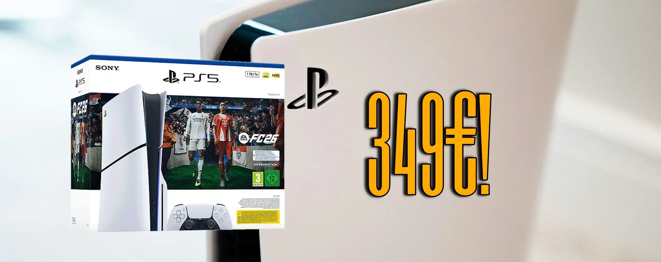 Solo 349€ per la PlayStation 5 con EA FC 26 su Amazon