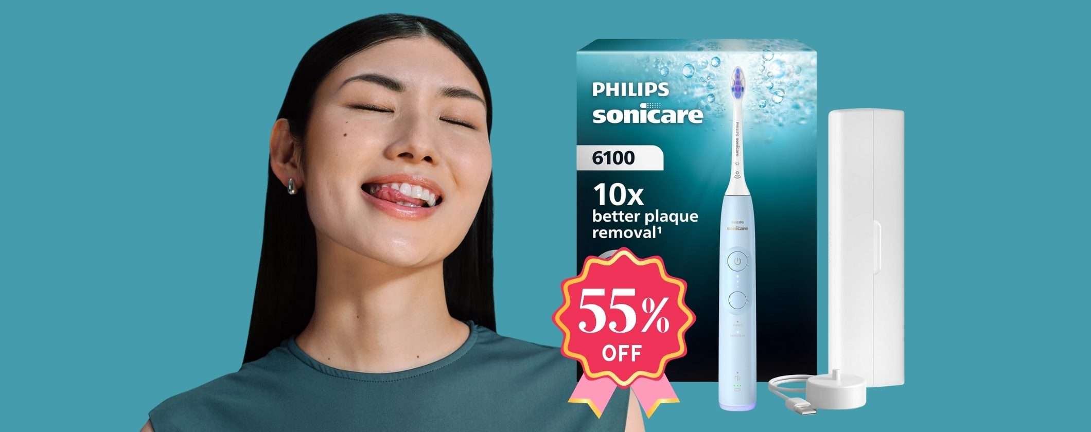 Lo spazzolino elettrico Philips Sonicare 6100 in offerta al minimo storico Amazon