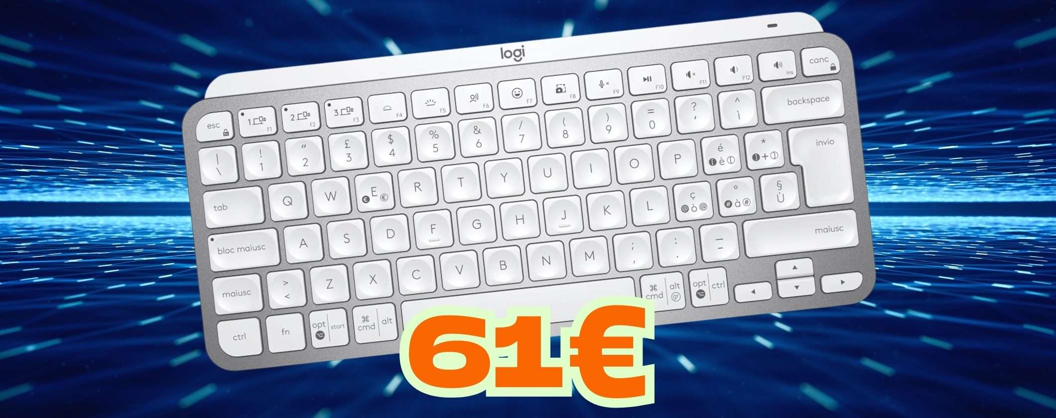 La tastiera più acquistata è la Logitech MX Keys Mini: 61€ appena al Black Friday
