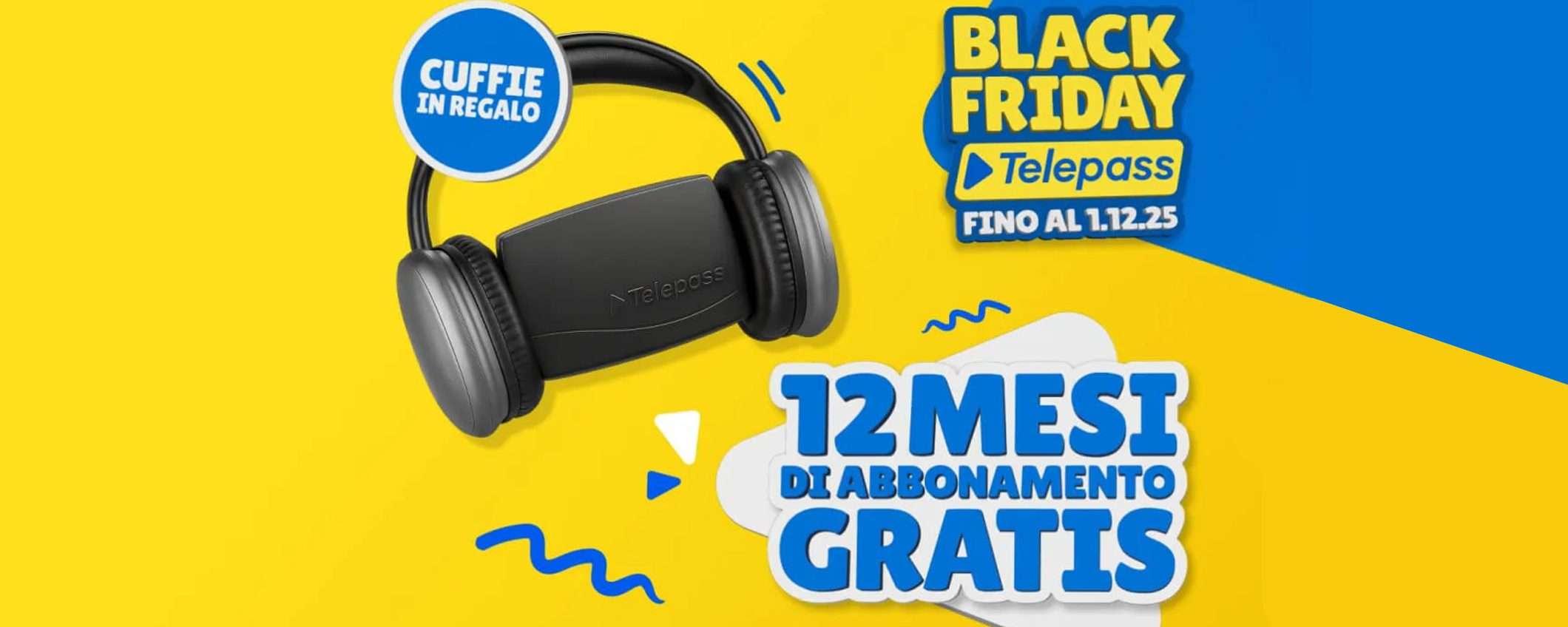 Telepass gratis e cashback del 50% sui pedaggi: ecco la promo Black Friday