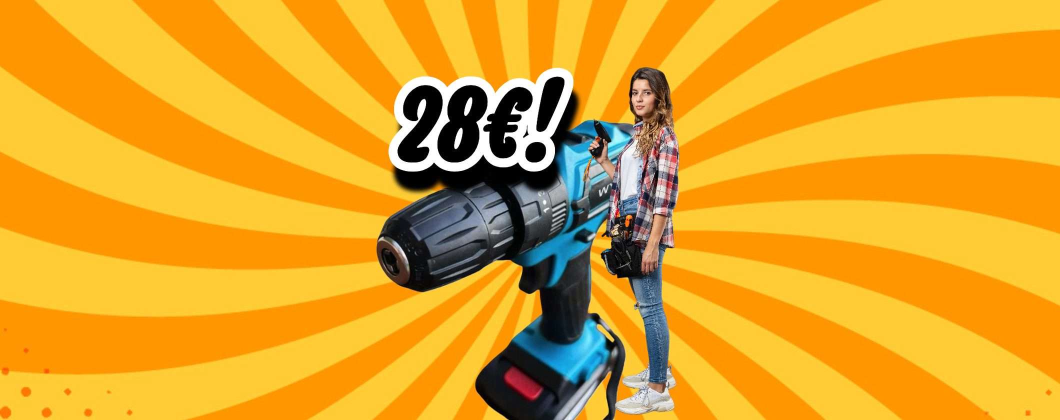 Trapano avvitatore con tutto e ancora di più a soli 28€ su eBay