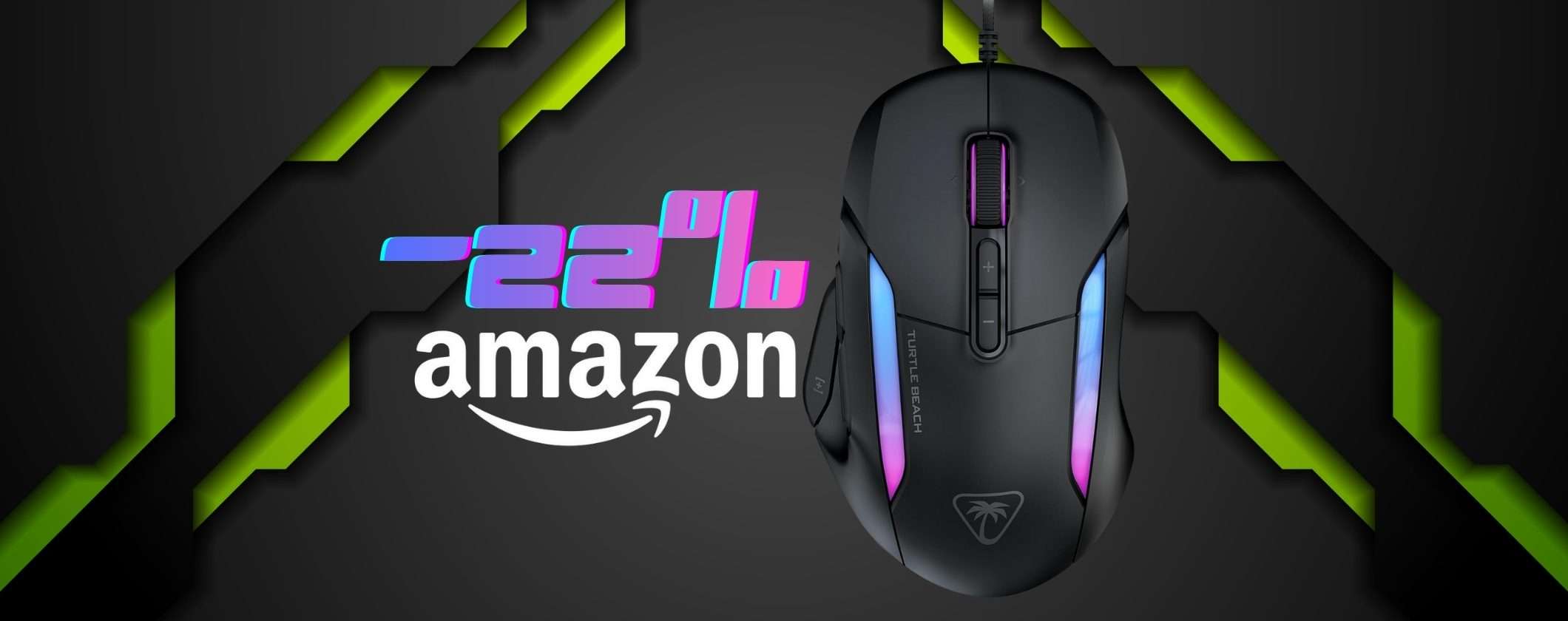 Turtle Beach Kone II: mouse da gaming con illuminazione RBG a prezzo speciale