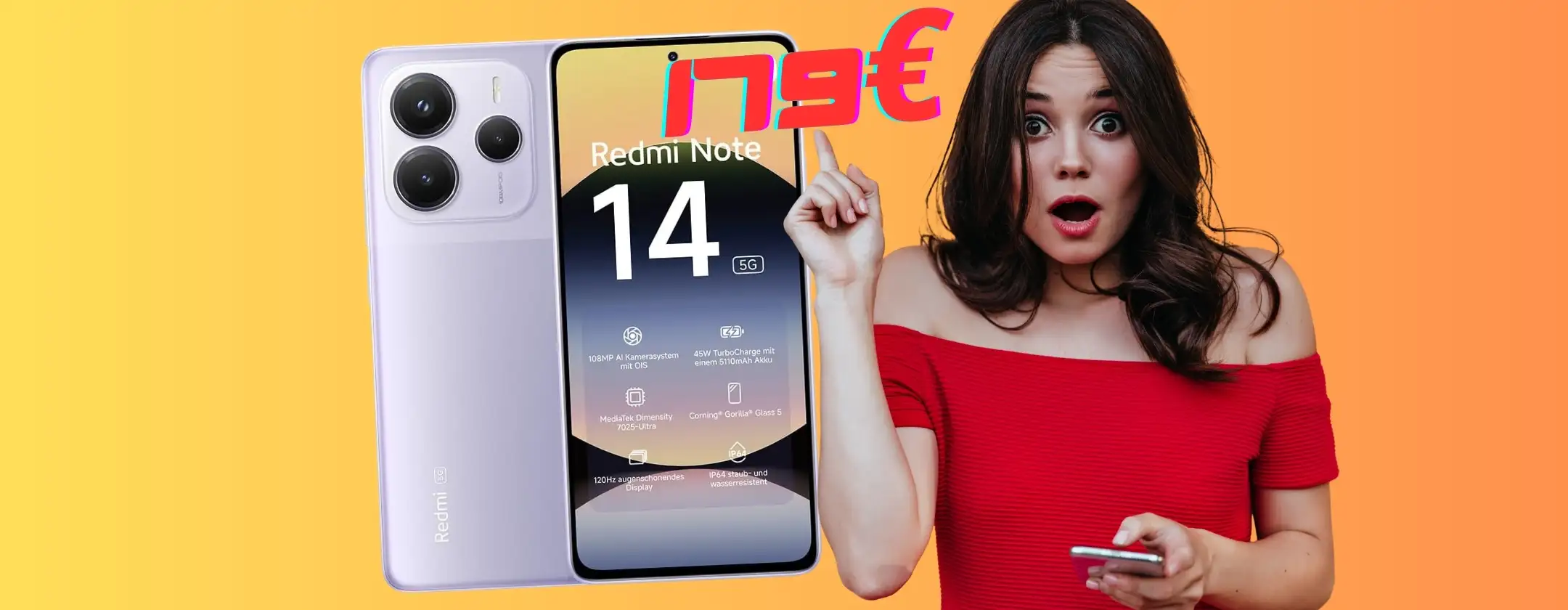 Xiaomi Redmi Note 14 5G da 256GB: ecco il migliore entry level (179€)