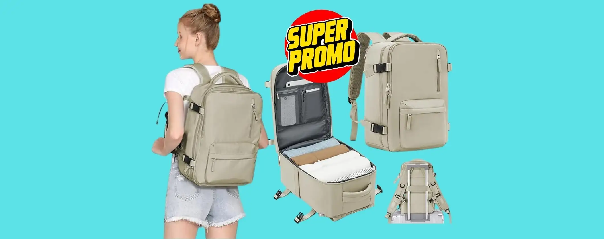 Zaino da viaggio a soli 21€ e te lo porti su Ryanair senza pagare nulla