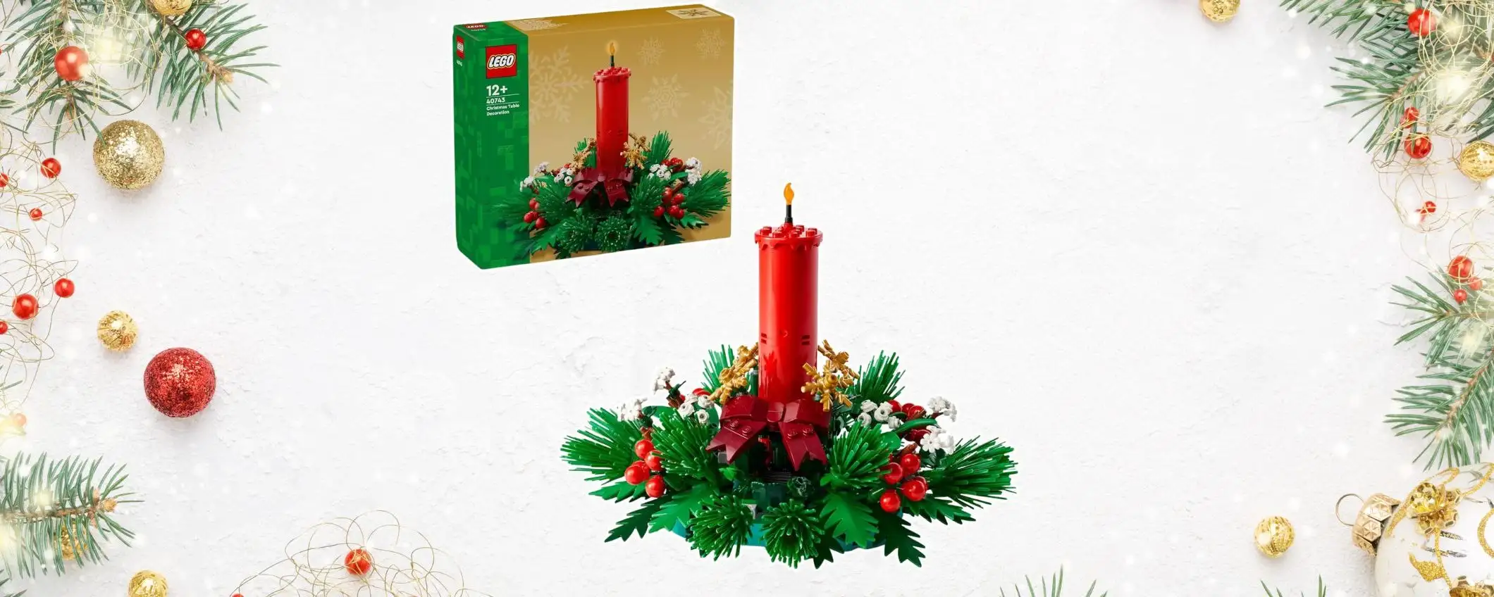 Candela natalizia LEGO: il centrotavola di Natale in sconto a meno di 30€