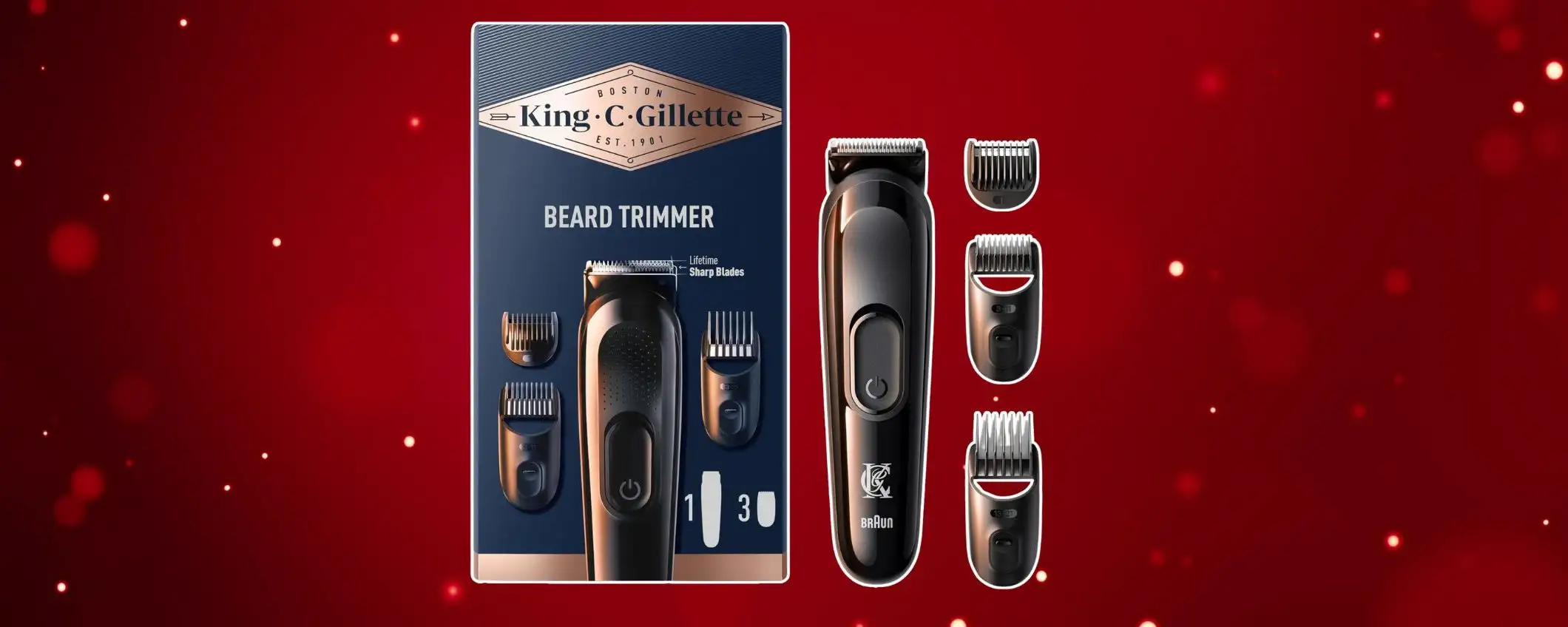 Rasoio elettrico King C. Gillette: il kit completo a prezzo stracciato (19€), idea regalo PER LUI