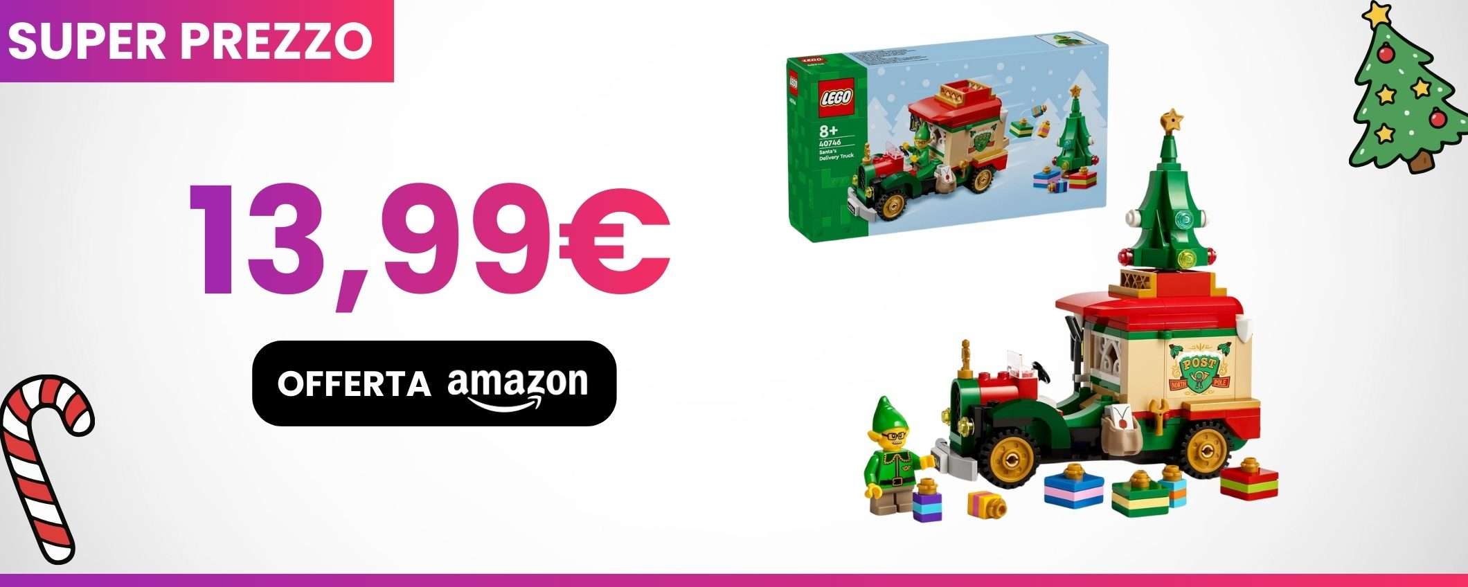 Furgone LEGO di Babbo Natale a 13,99€: l'addobbo da costruire perfetto