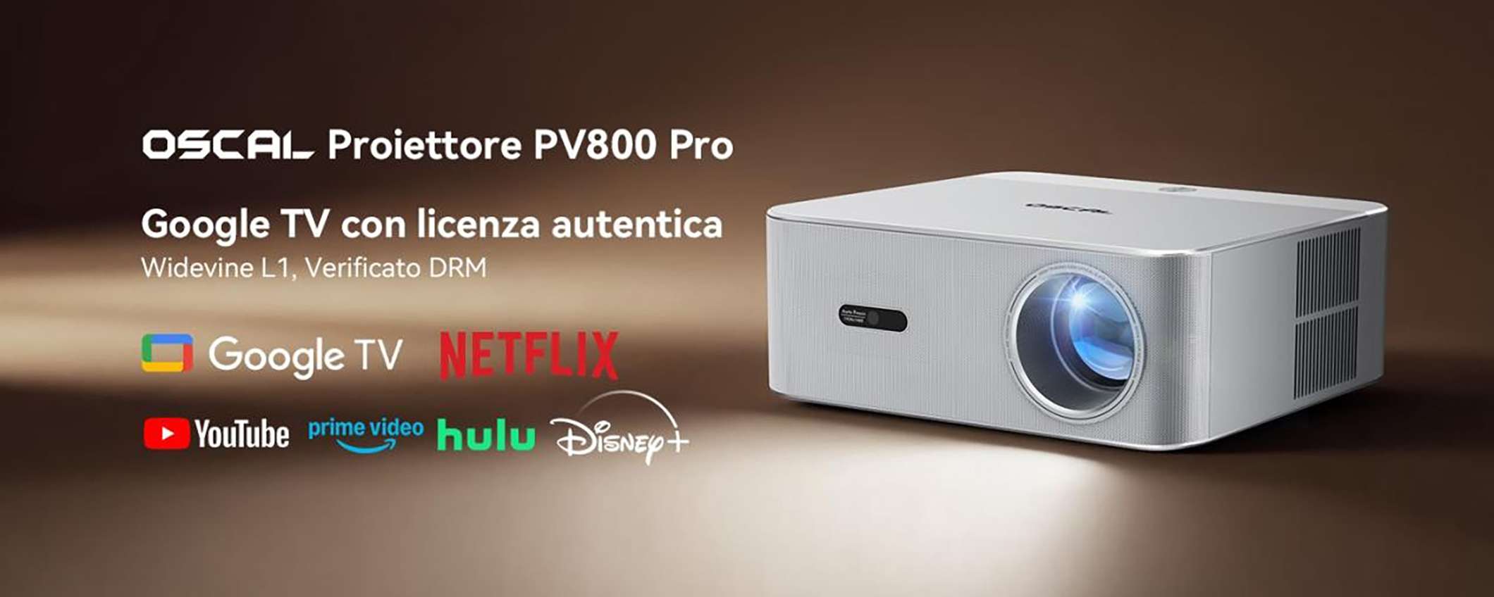 OSCAL PV800 Pro: il proiettore 4k smart che trasforma ogni stanza in un cinema