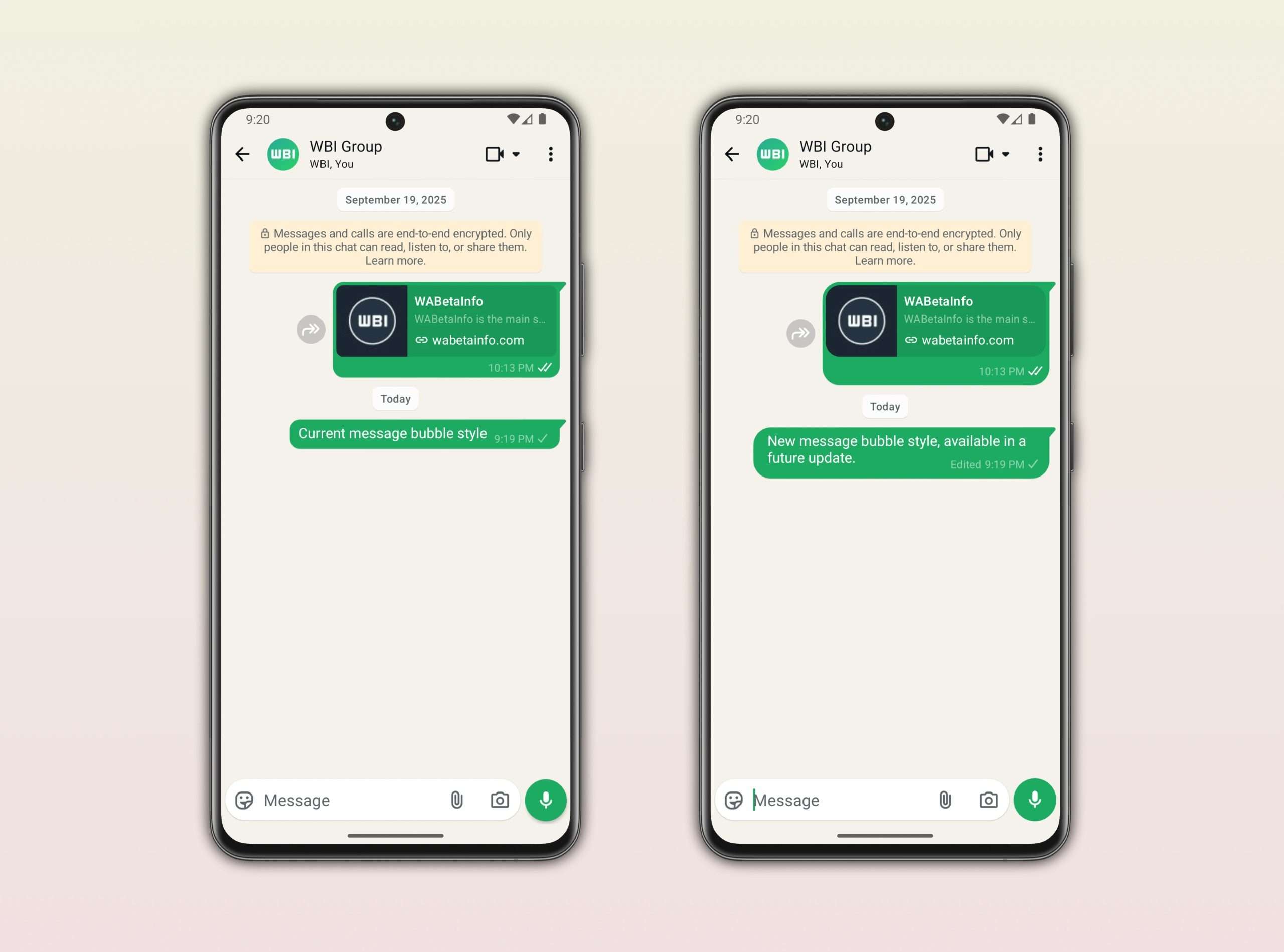 WhatsApp nuovo design chat