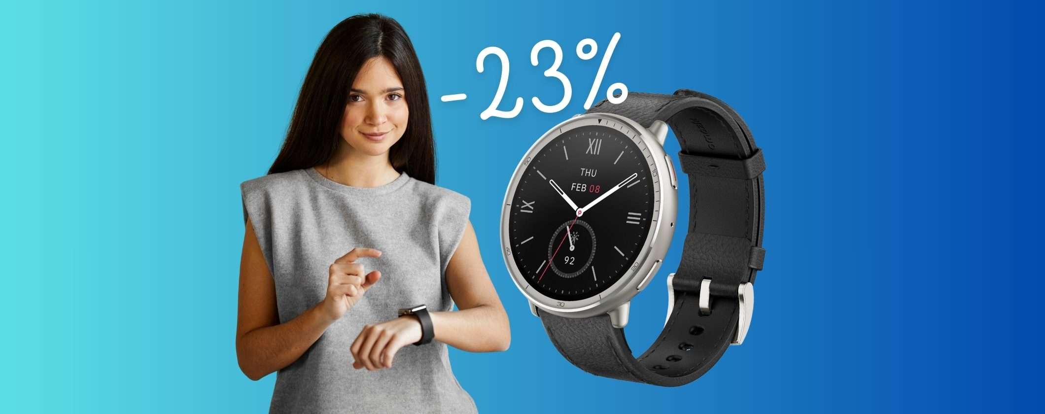 AMAZFIT Active 2 ritorna a un prezzone su Amazon, da non perdere (-23%)