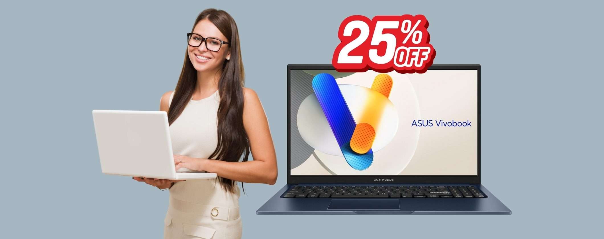 ASUS Vivobook 15 è potente e compatto e oggi su Amazon è scontato al 25%