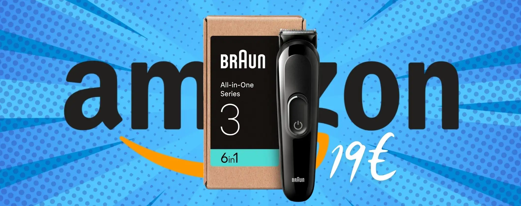 Braun: regolabarba e tagliacapelli al prezzo shock di 19€ su Amazon