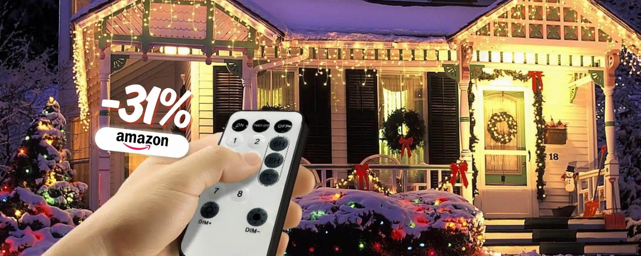 Casa illuminata anche fuori con questa catena luminosa da 10M (solo 18€)
