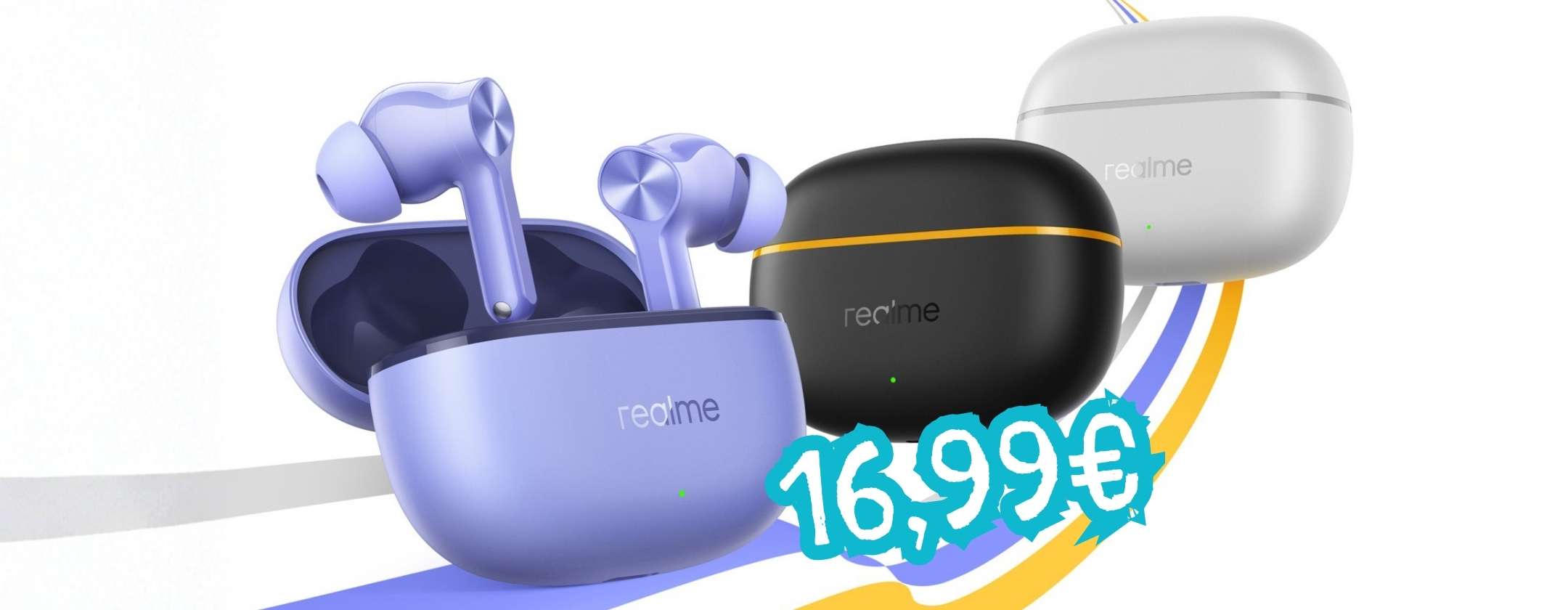Cuffiette Bluetooth con audio top e costo azzerato: realme Buds T200 Lite