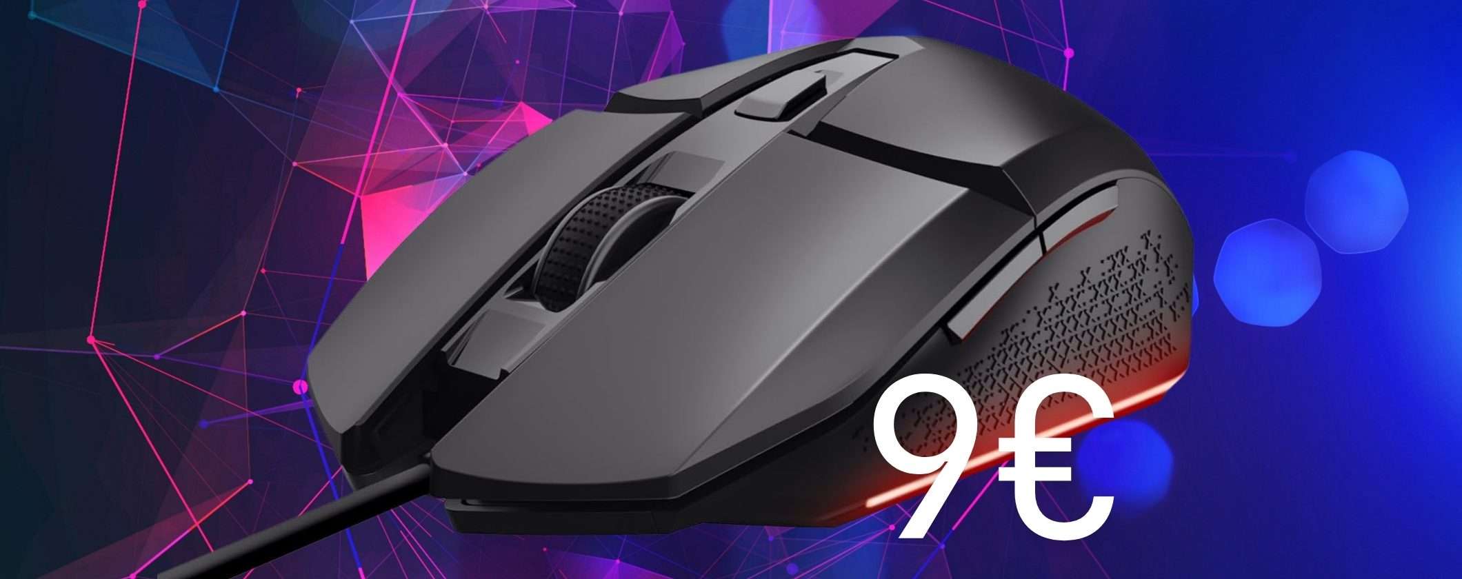 GXTrust 1109 Vylax: mouse da Gaming con 6 pulsanti programmabili a 9€