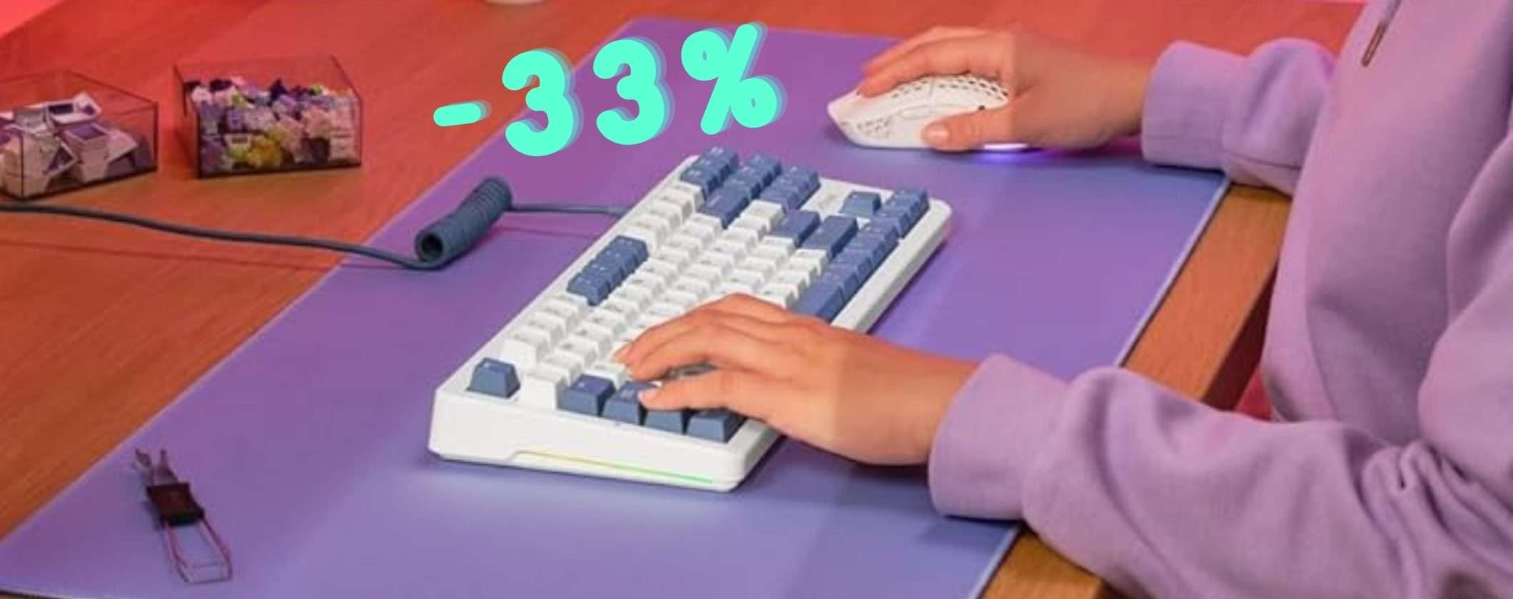 GXTrust 872 Xyra: tastiera meccanica compatta con retroilluminazione RGB (-33%)