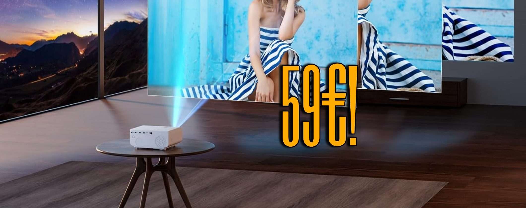 Intrattenimento top con questo Mini Proiettore 4K a soli 59€ in offerta su Amazon